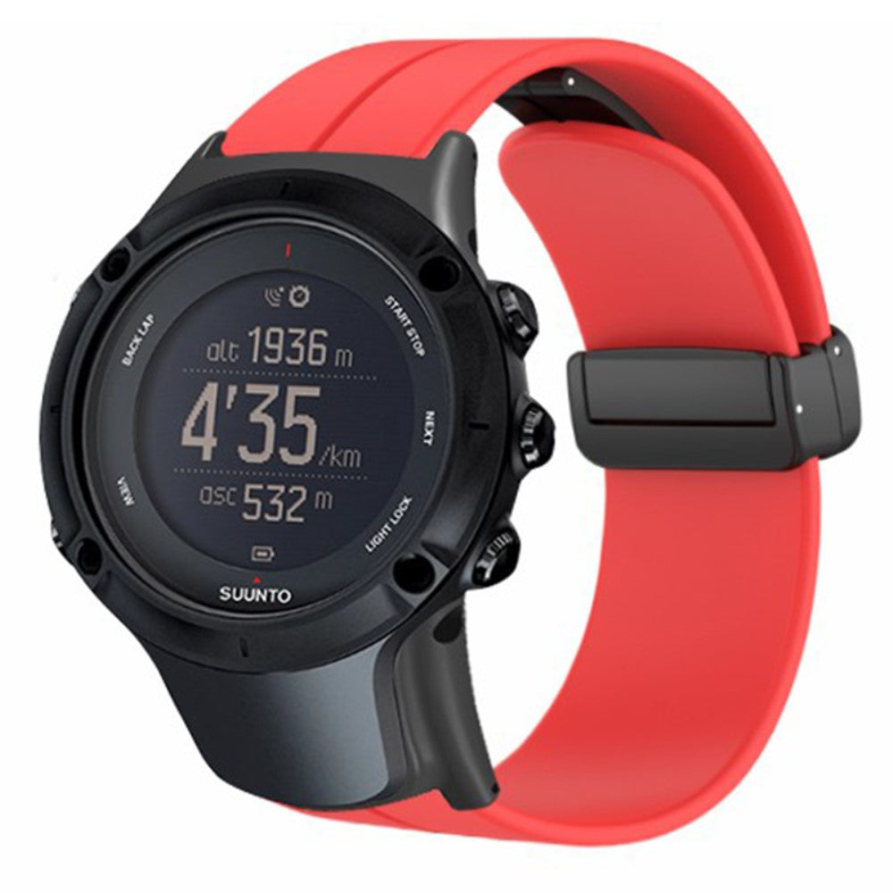 Rigtigt Flot Silikone Universal Rem passer til Suunto Smartwatch - Rød#serie_6