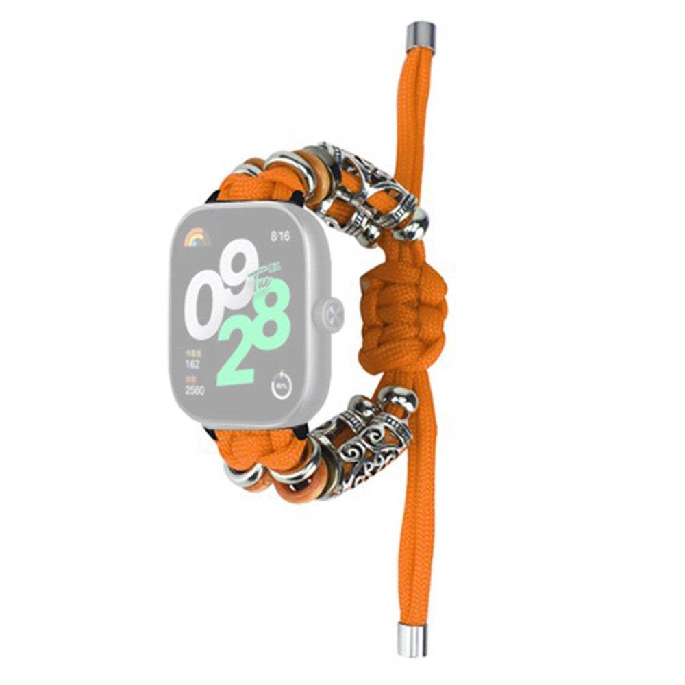 Super Holdbart Sten Og Nylon Rem passer til Xiaomi Redmi Watch 4 - Orange#serie_1