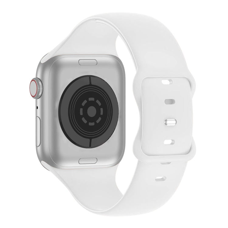 Stilfuld Silikone Universal Rem passer til Apple Smartwatch - Hvid#serie_2