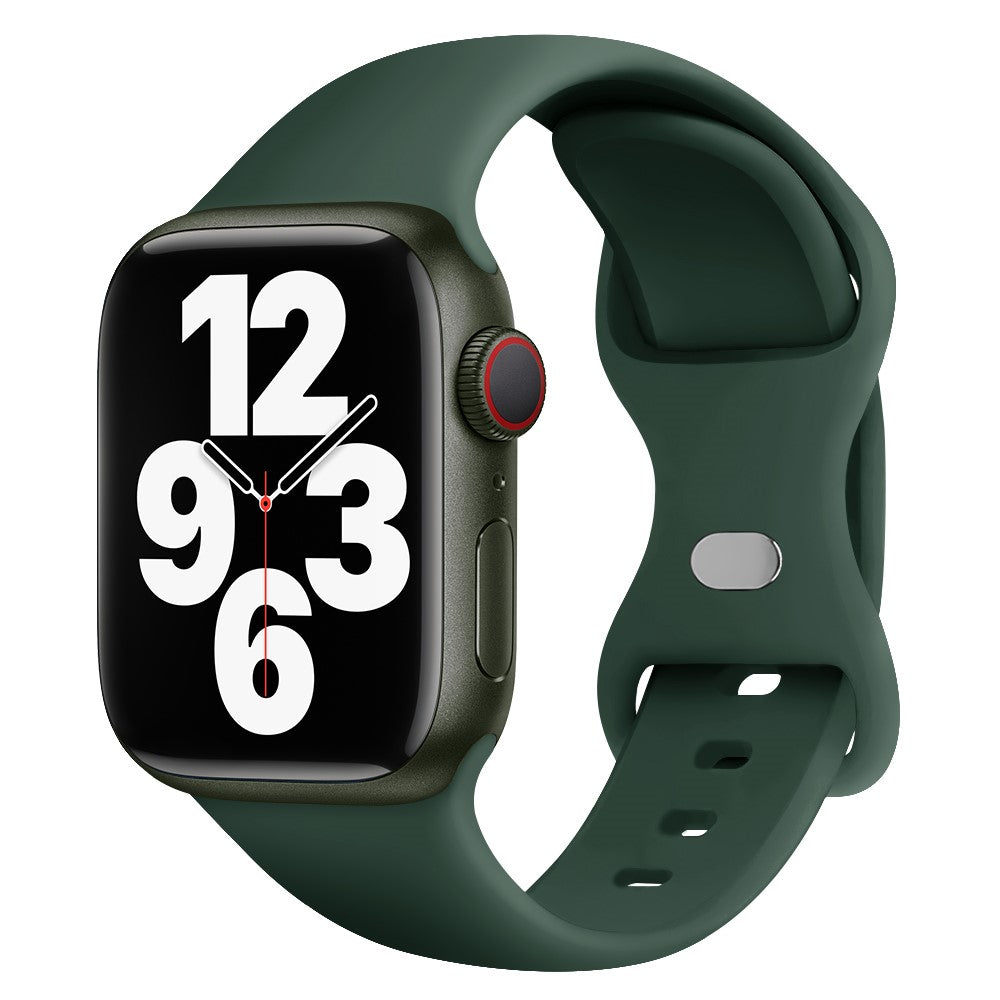 Stilfuld Silikone Universal Rem passer til Apple Smartwatch - Grøn#serie_4