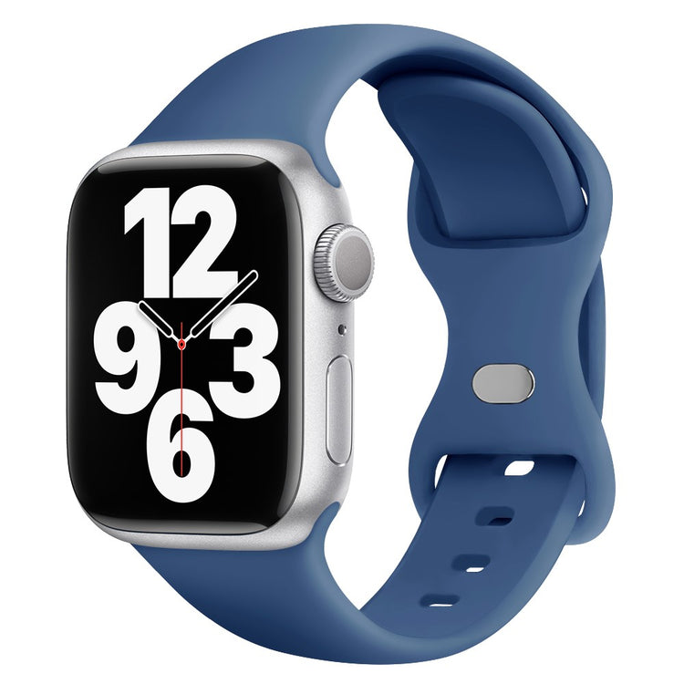 Stilfuld Silikone Universal Rem passer til Apple Smartwatch - Blå#serie_5