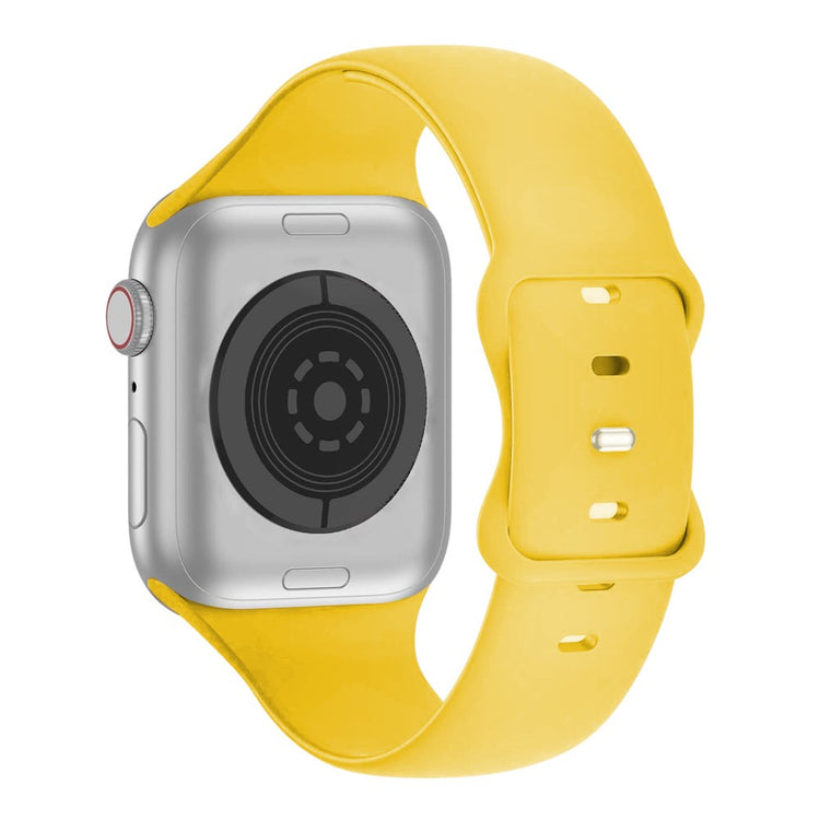 Stilfuld Silikone Universal Rem passer til Apple Smartwatch - Gul#serie_7