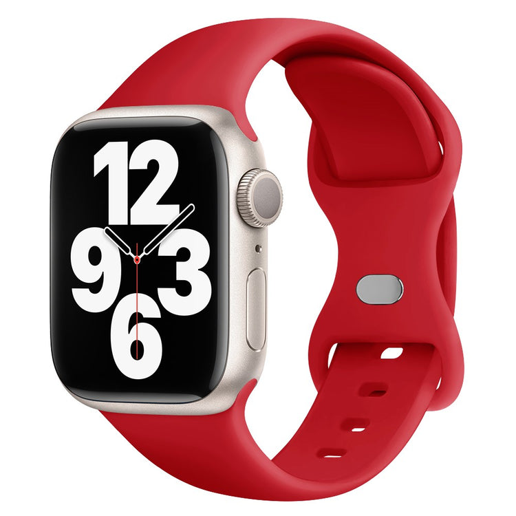 Stilfuld Silikone Universal Rem passer til Apple Smartwatch - Rød#serie_9