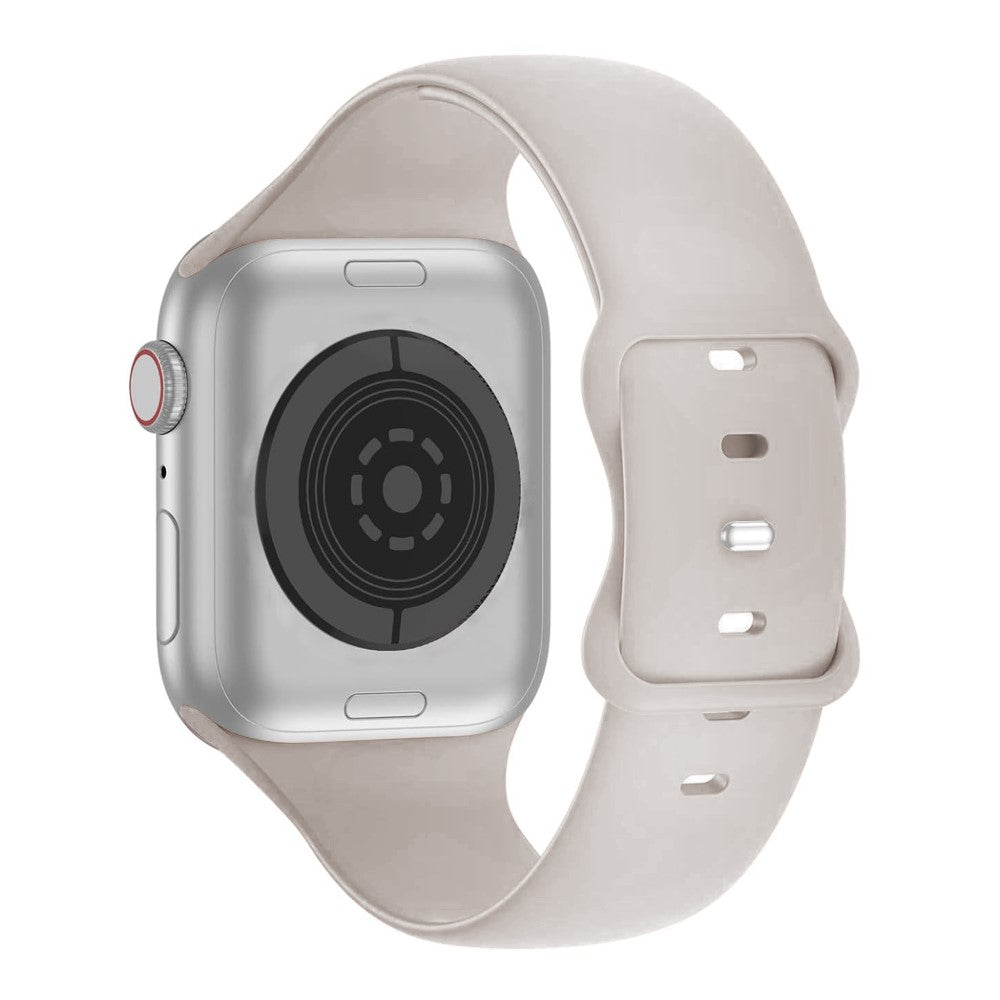 Stilfuld Silikone Universal Rem passer til Apple Smartwatch - Hvid#serie_13