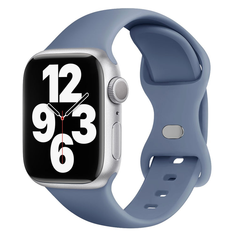 Stilfuld Silikone Universal Rem passer til Apple Smartwatch - Sølv#serie_15
