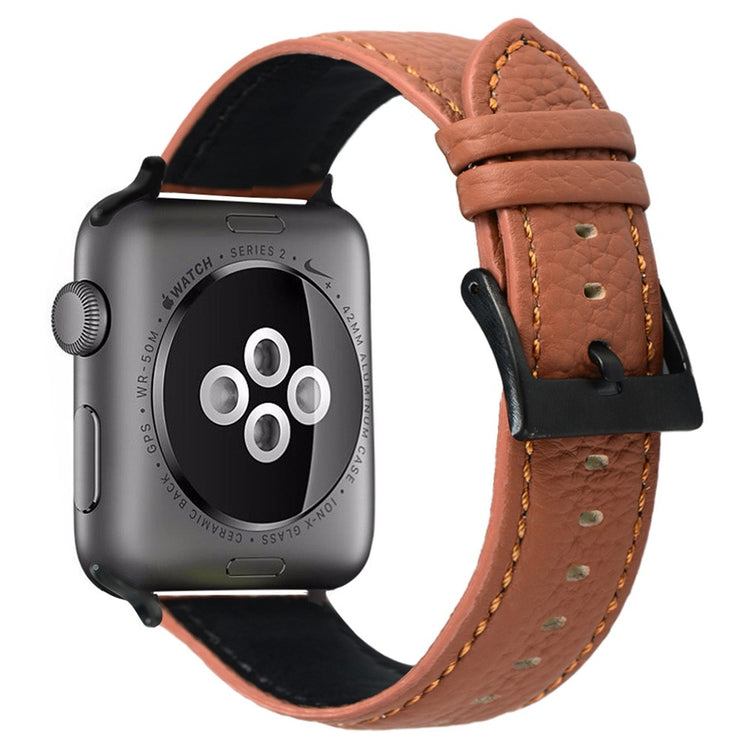 Helt Vildt Godt Ægte Læder Universal Rem passer til Apple Smartwatch - Brun#serie_6