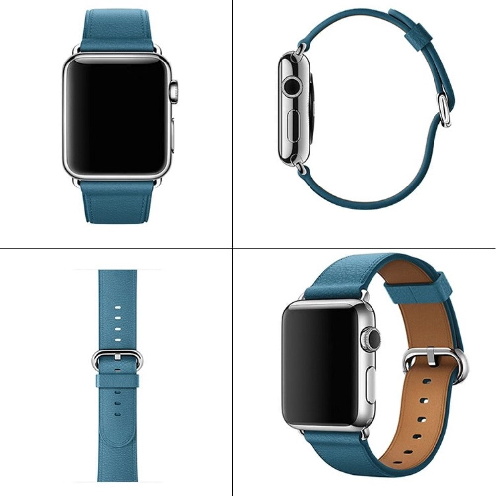 Super Elegant Ægte Læder Universal Rem passer til Apple Smartwatch - Grøn#serie_2