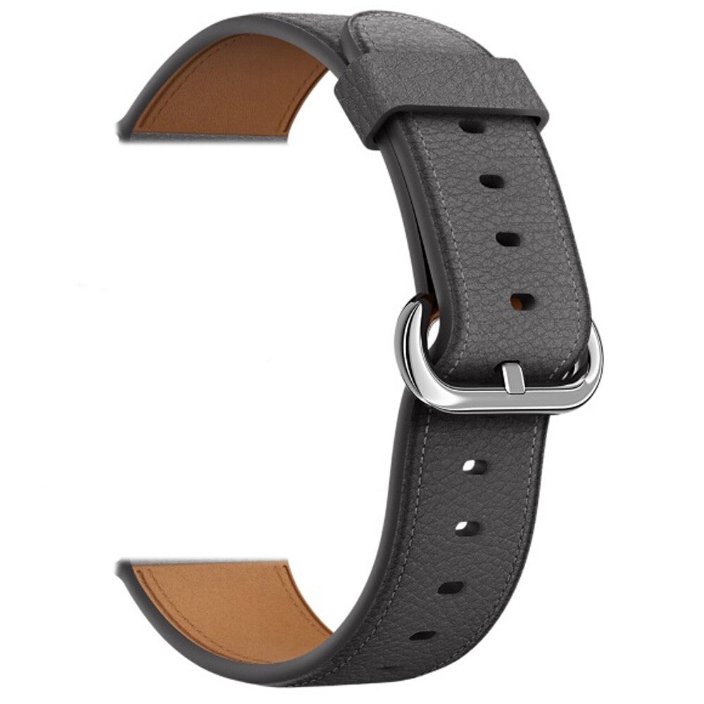 Super Elegant Ægte Læder Universal Rem passer til Apple Smartwatch - Sølv#serie_4