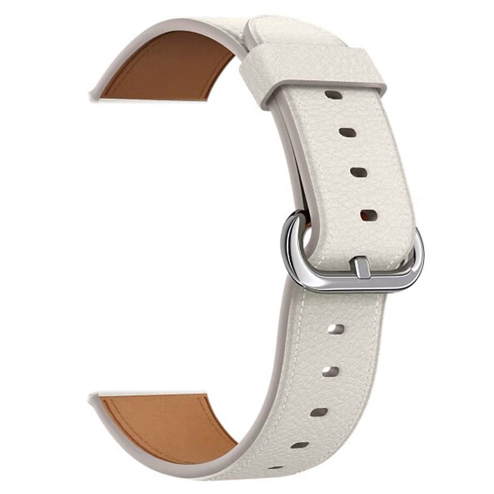 Super Elegant Ægte Læder Universal Rem passer til Apple Smartwatch - Hvid#serie_5