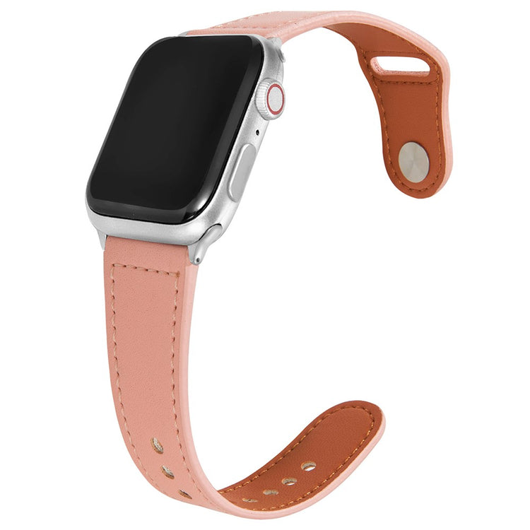 Fortrinligt Ægte Læder Universal Rem passer til Apple Smartwatch - Pink#serie_8