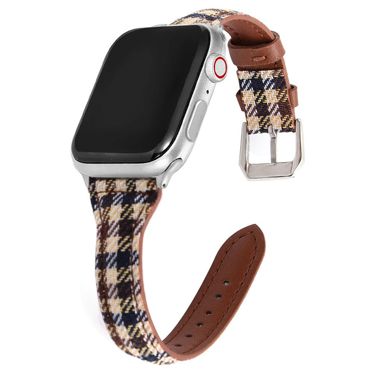Stilren Ægte Læder Universal Rem passer til Apple Smartwatch - Brun#serie_5