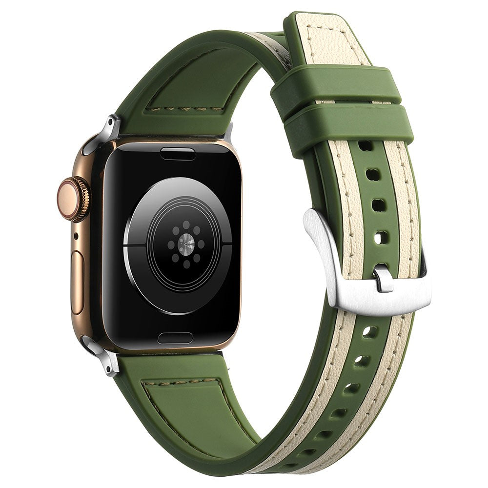 Helt Vildt Kønt Ægte Læder Universal Rem passer til Apple Smartwatch - Grøn#serie_2