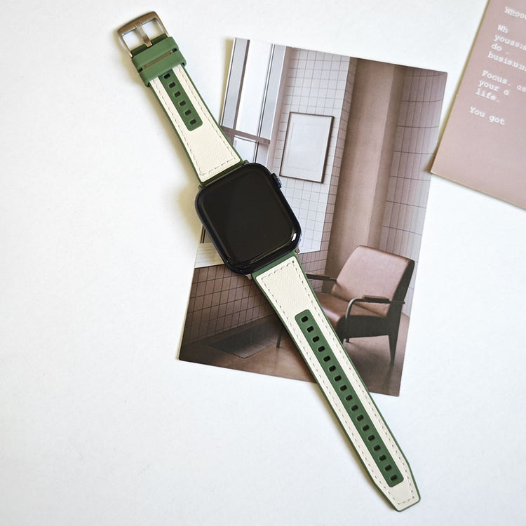 Helt Vildt Kønt Ægte Læder Universal Rem passer til Apple Smartwatch - Grøn#serie_2