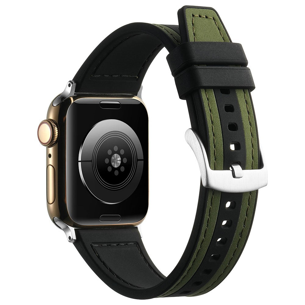 Helt Vildt Kønt Ægte Læder Universal Rem passer til Apple Smartwatch - Grøn#serie_3