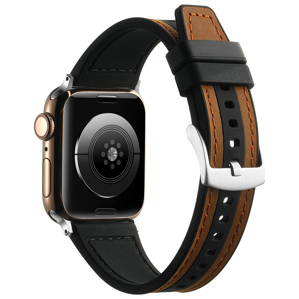 Helt Vildt Kønt Ægte Læder Universal Rem passer til Apple Smartwatch - Brun#serie_5