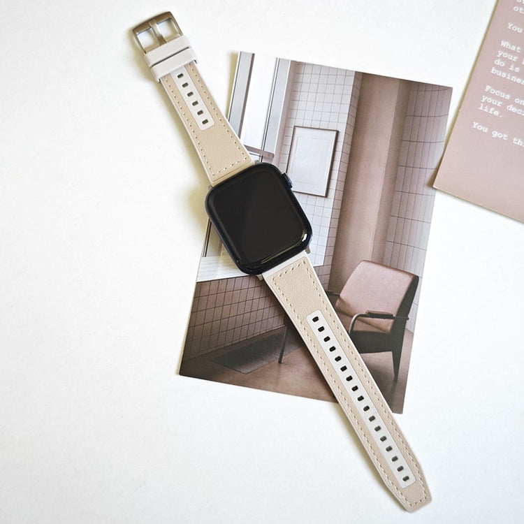 Helt Vildt Kønt Ægte Læder Universal Rem passer til Apple Smartwatch - Brun#serie_10