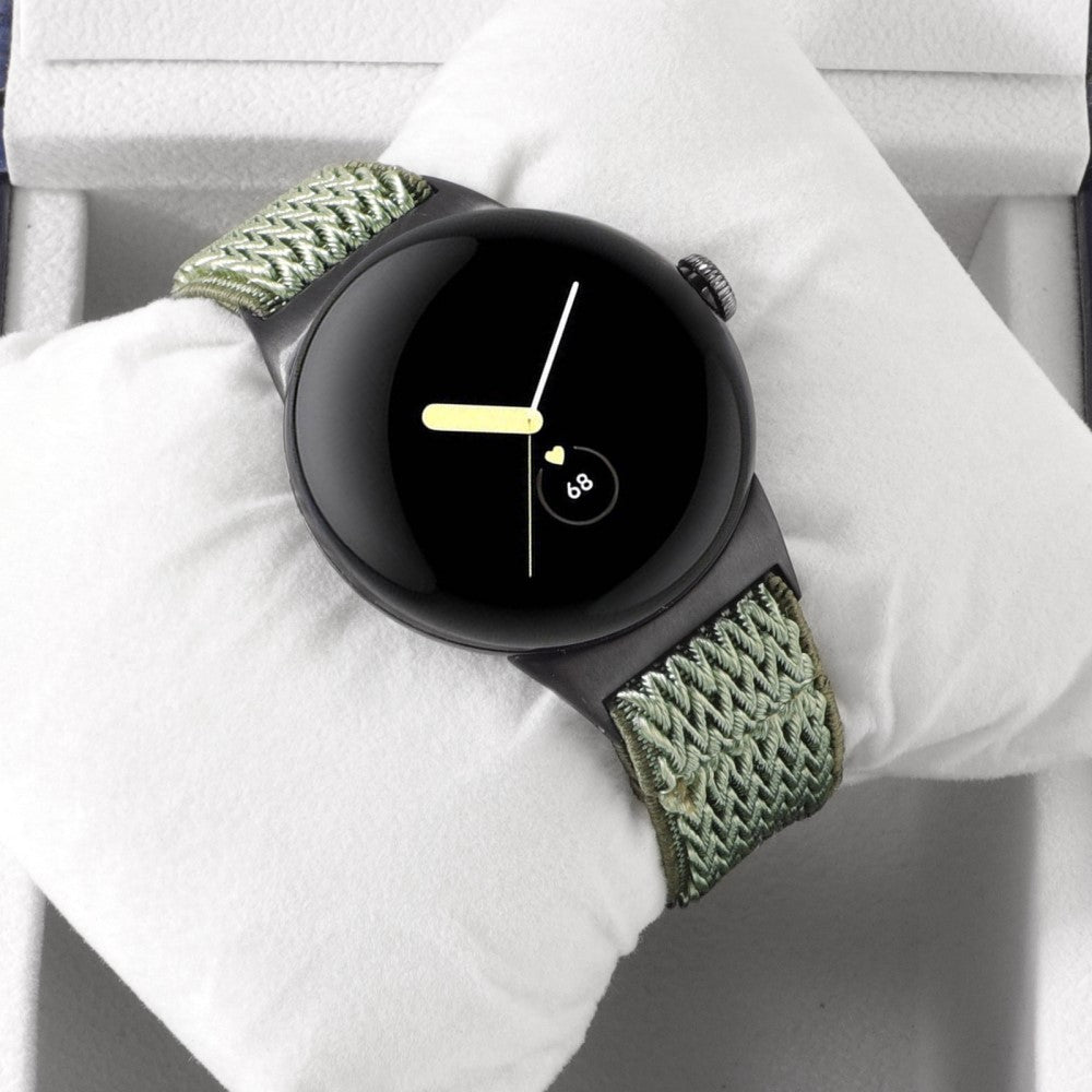 Nylon Universal Rem passer til Google Pixel Watch 2 / Google Pixel Watch - Grøn#serie_1
