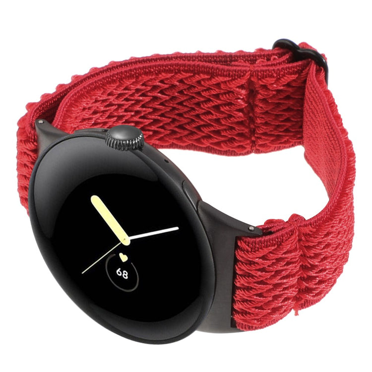 Nylon Universal Rem passer til Google Pixel Watch 2 / Google Pixel Watch - Rød#serie_4