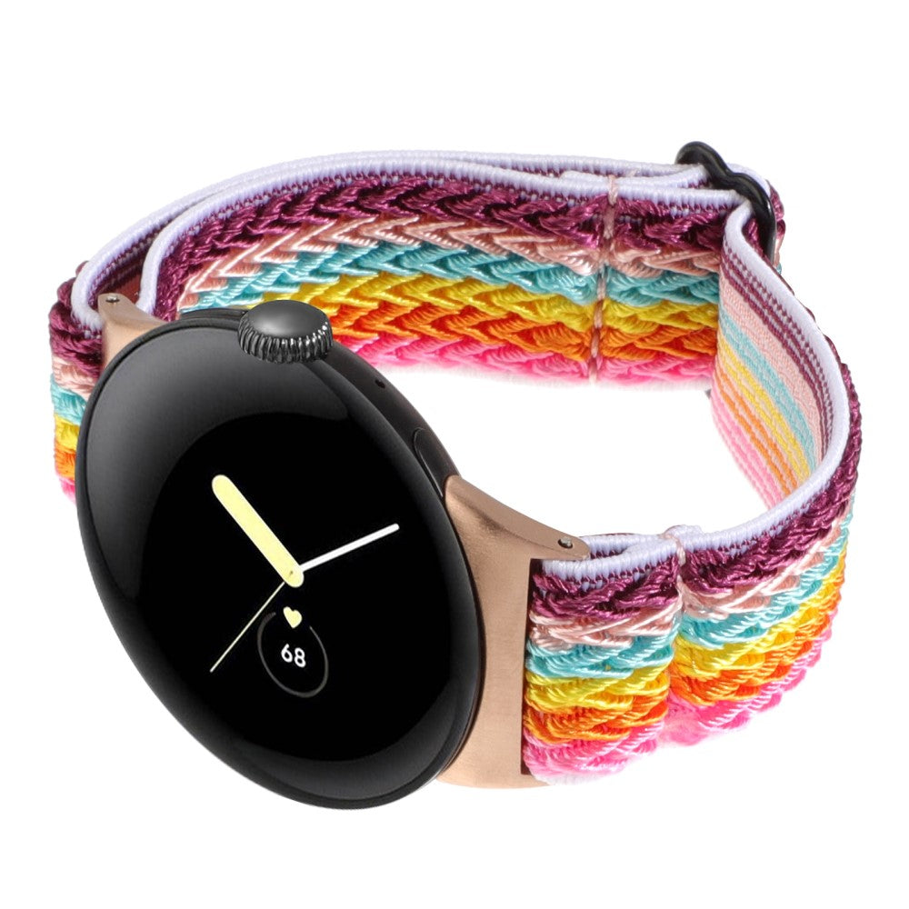 Nylon Universal Rem passer til Google Pixel Watch 2 / Google Pixel Watch - Flerfarvet#serie_7