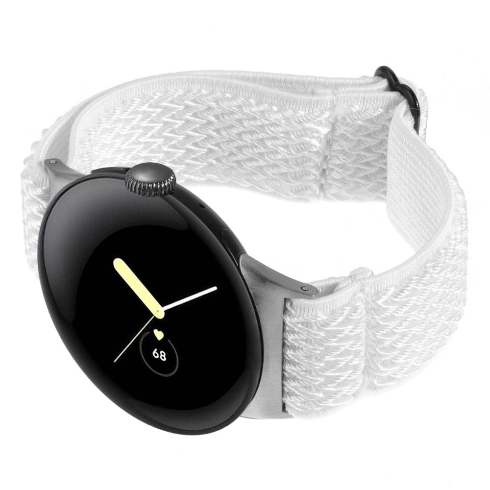 Nylon Universal Rem passer til Google Pixel Watch 2 / Google Pixel Watch - Hvid#serie_12