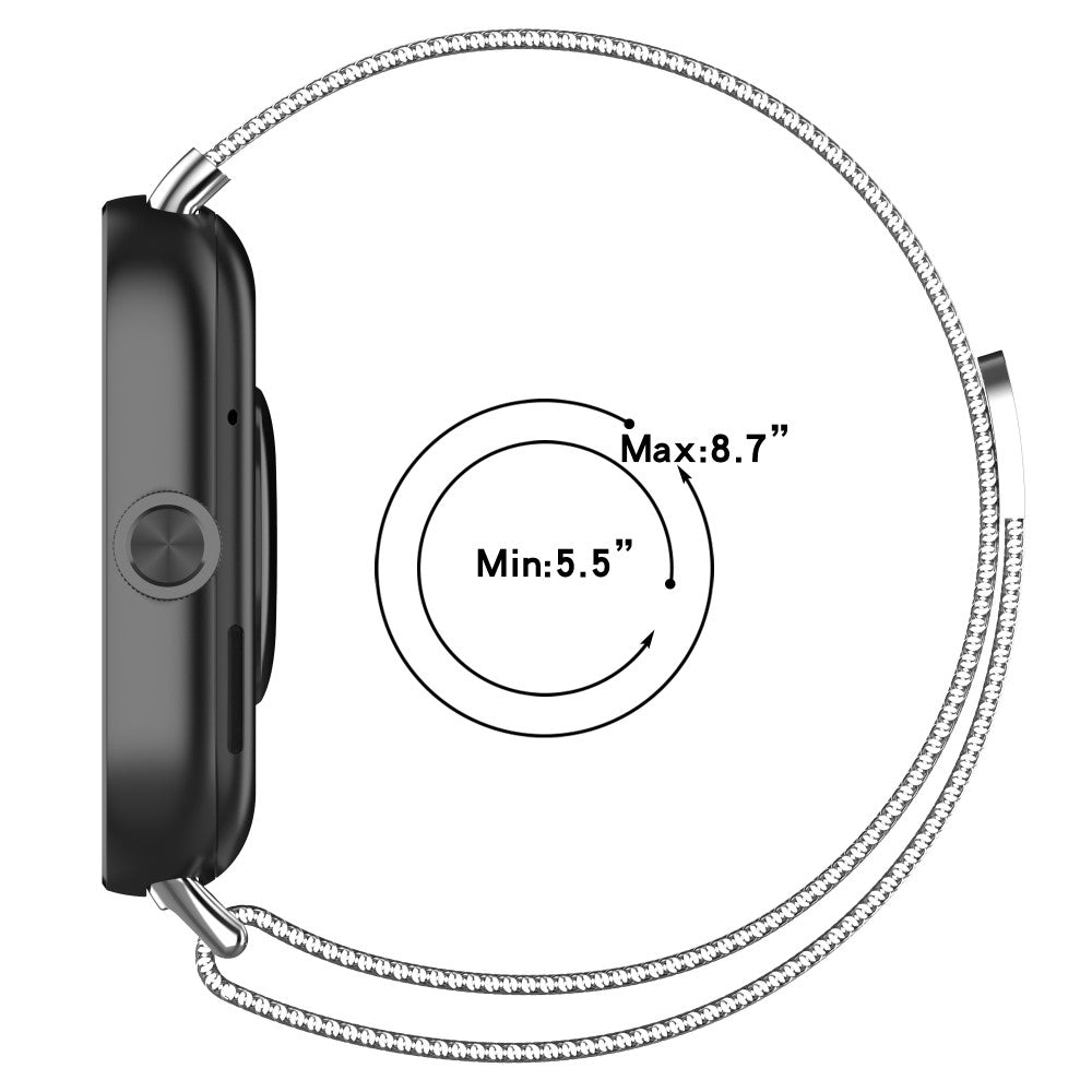 Metal Universal Rem passer til Xiaomi Smart Band 8 Pro / Xiaomi Redmi Watch 4 - Sølv#serie_014