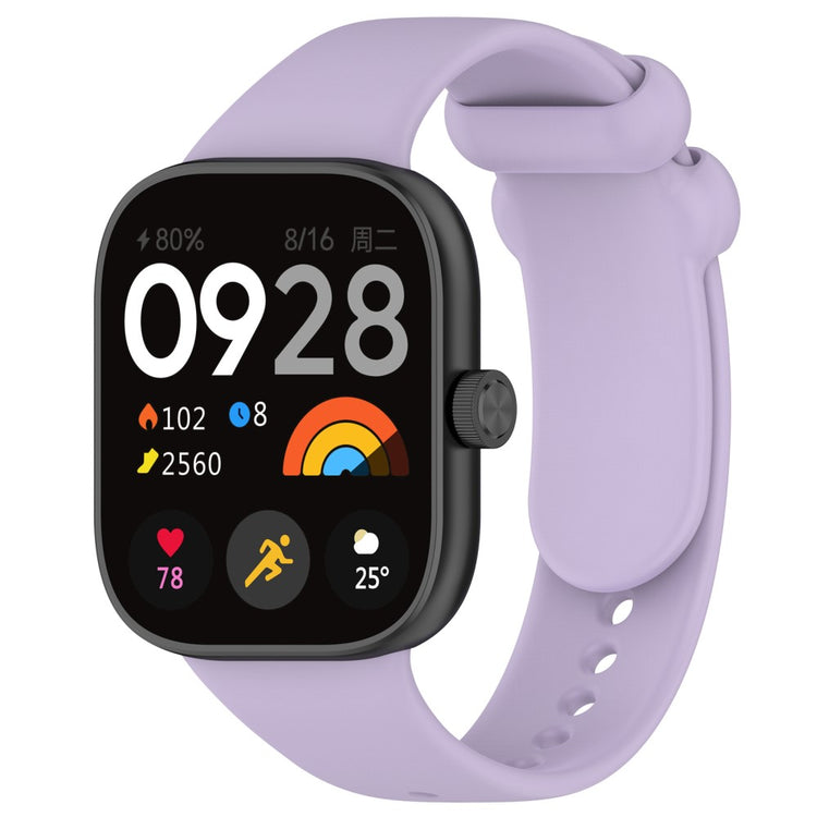 Silikone Universal Rem passer til Xiaomi Band 8 Pro / Xiaomi Redmi Watch 4 - Lilla#serie_12