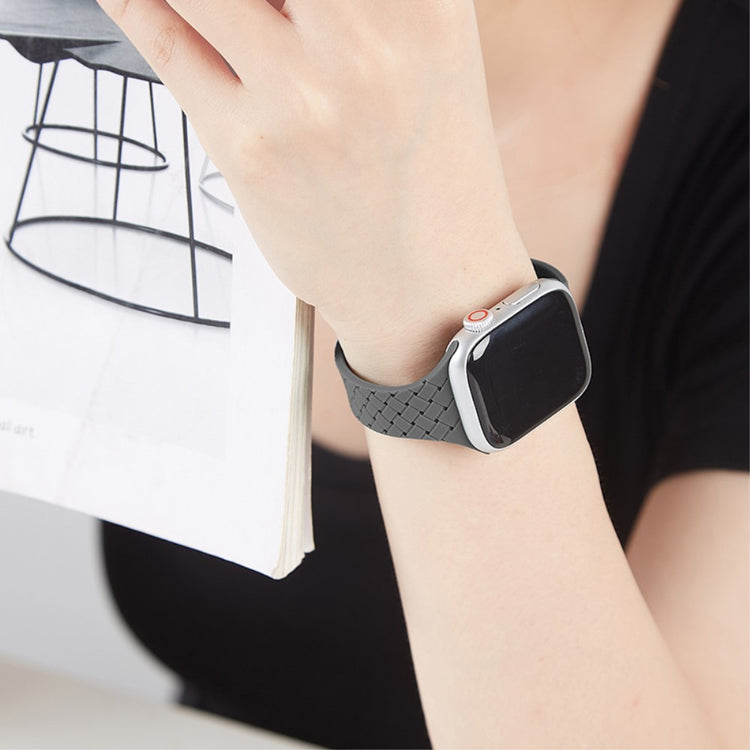 Holdbart Silikone Universal Rem passer til Apple Smartwatch - Sølv#serie_1