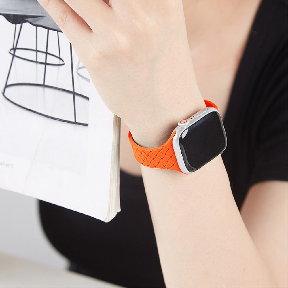 Holdbart Silikone Universal Rem passer til Apple Smartwatch - Orange#serie_2