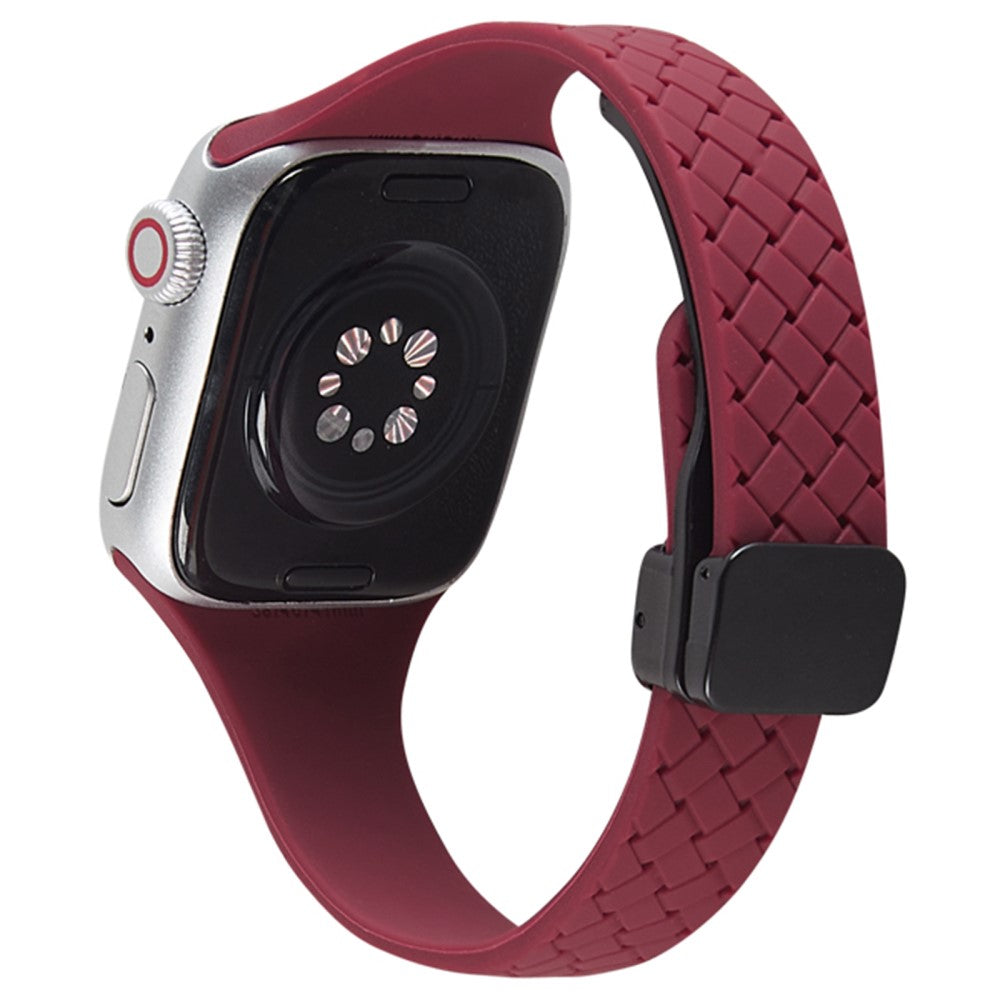 Holdbart Silikone Universal Rem passer til Apple Smartwatch - Rød#serie_3
