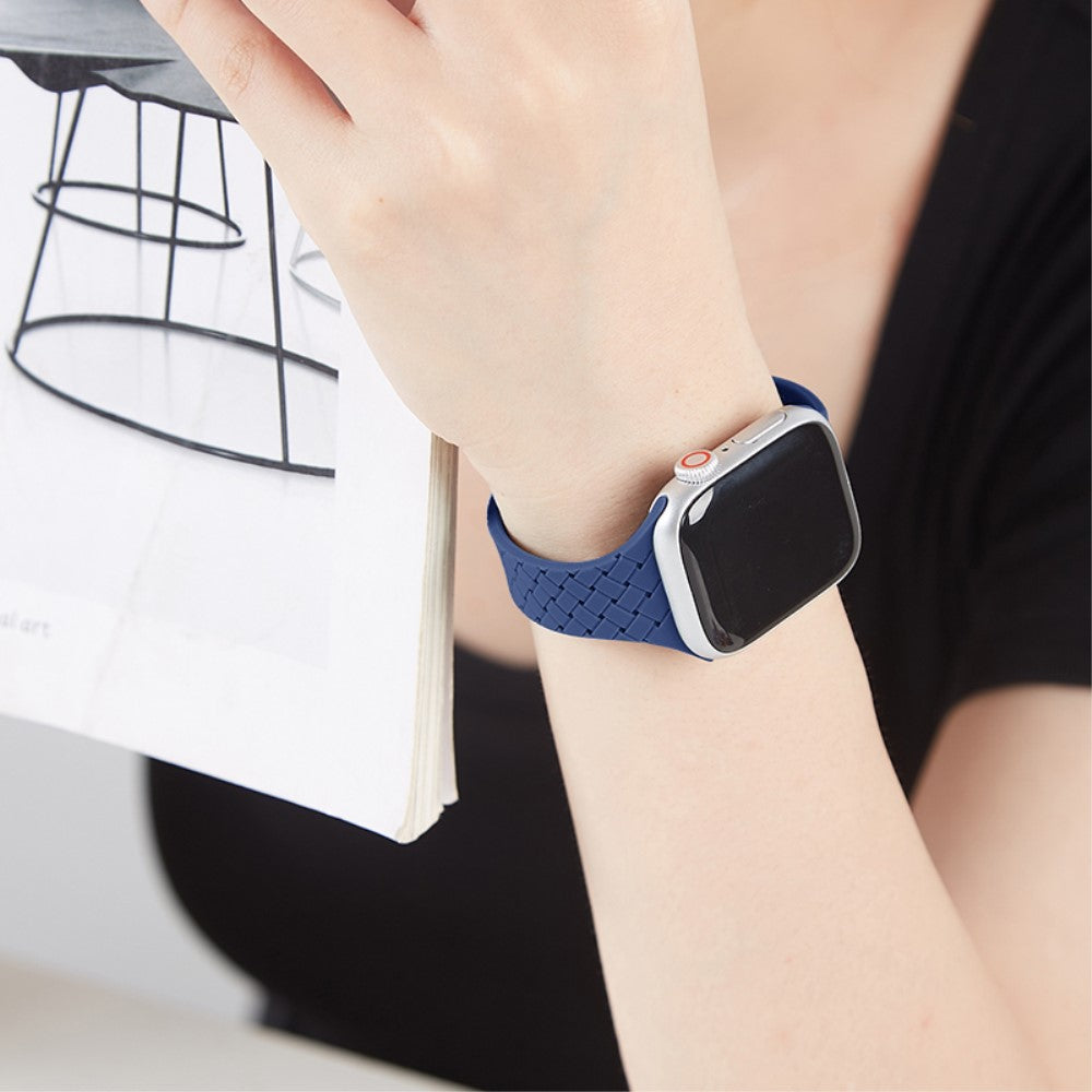 Holdbart Silikone Universal Rem passer til Apple Smartwatch - Blå#serie_7