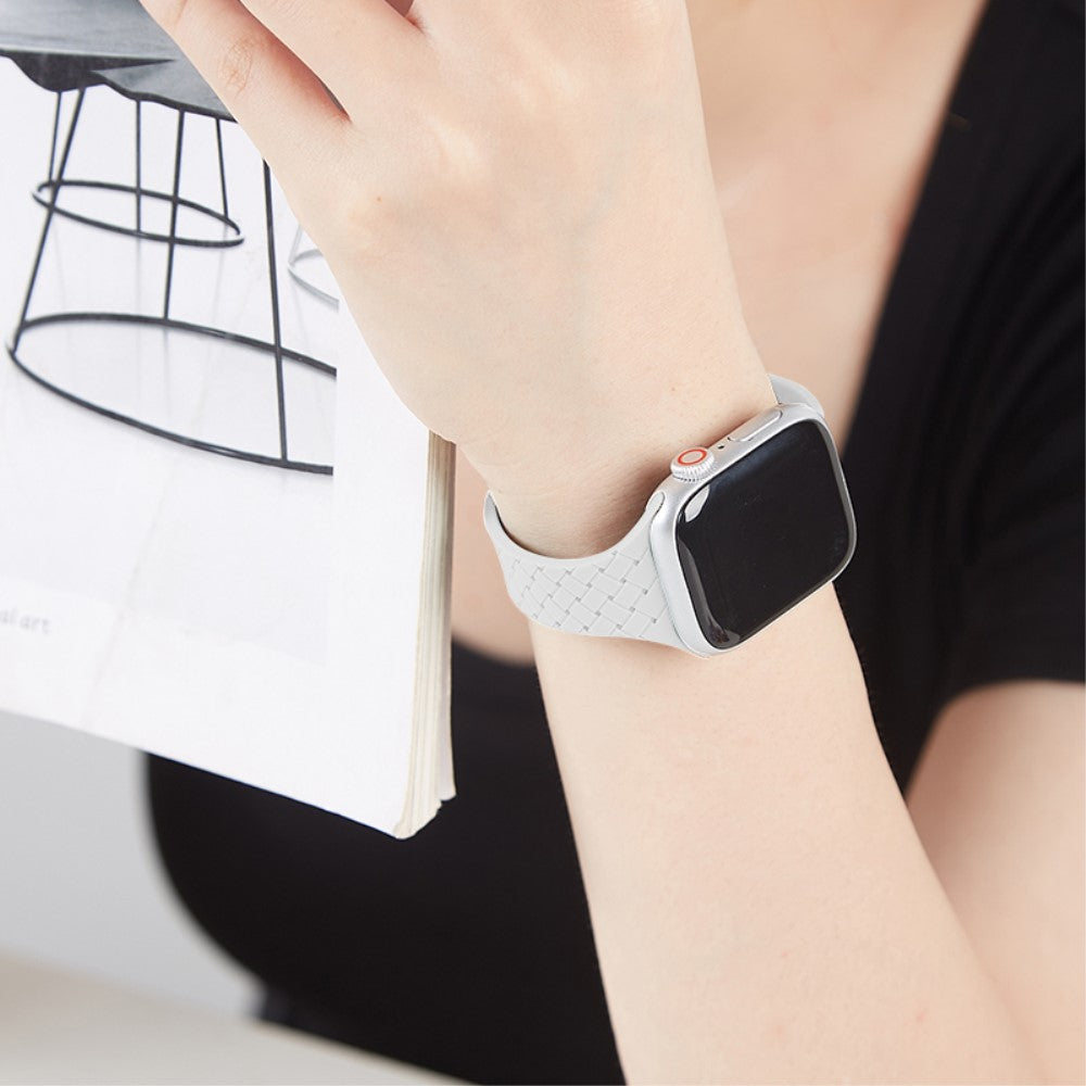 Holdbart Silikone Universal Rem passer til Apple Smartwatch - Hvid#serie_9