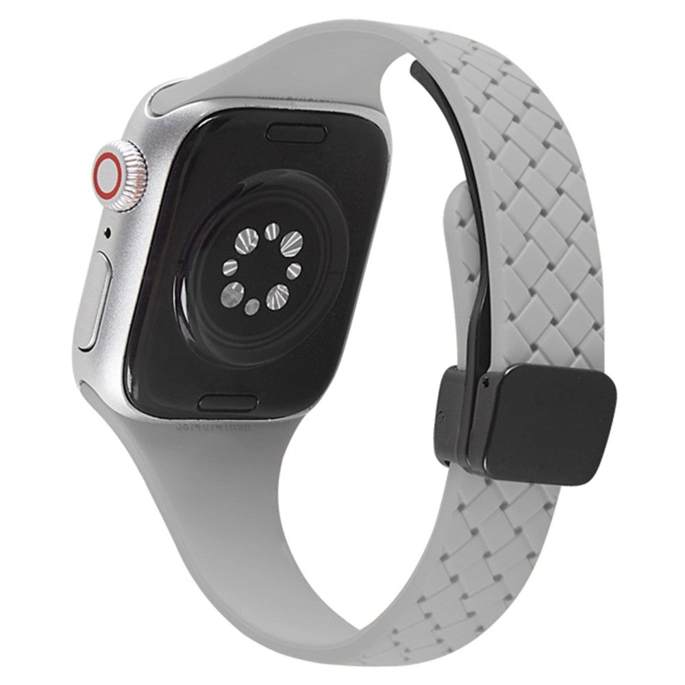 Holdbart Silikone Universal Rem passer til Apple Smartwatch - Sølv#serie_12