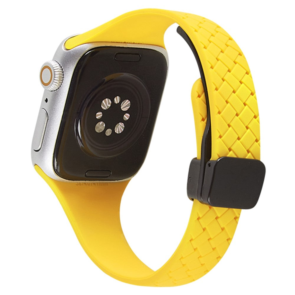 Holdbart Silikone Universal Rem passer til Apple Smartwatch - Gul#serie_18