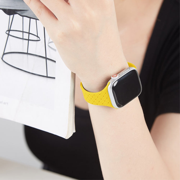Holdbart Silikone Universal Rem passer til Apple Smartwatch - Gul#serie_18