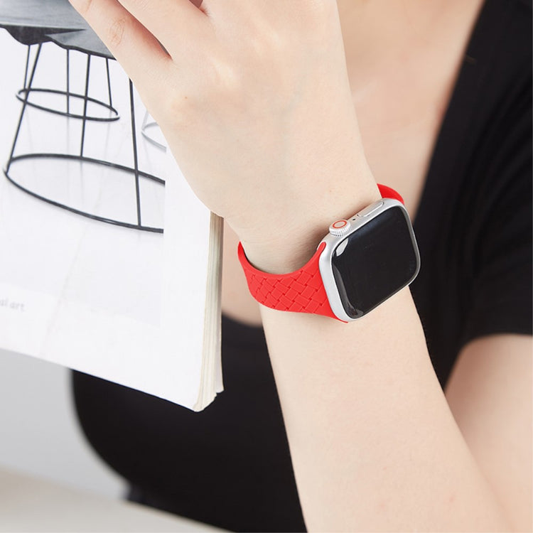 Holdbart Silikone Universal Rem passer til Apple Smartwatch - Rød#serie_19