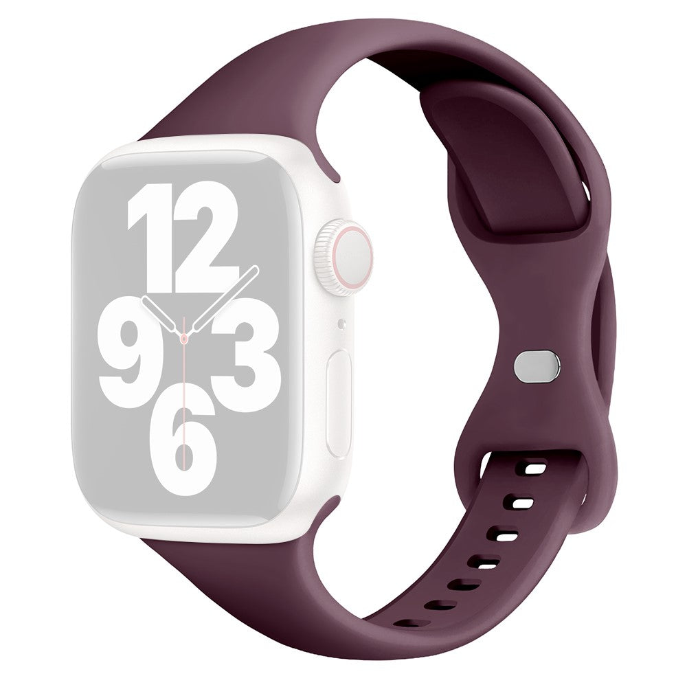 Stilfuld Silikone Universal Rem passer til Apple Smartwatch - Lilla#serie_1
