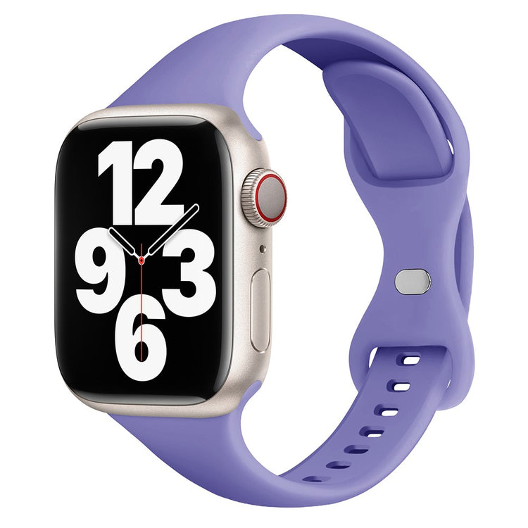 Stilfuld Silikone Universal Rem passer til Apple Smartwatch - Lilla#serie_2