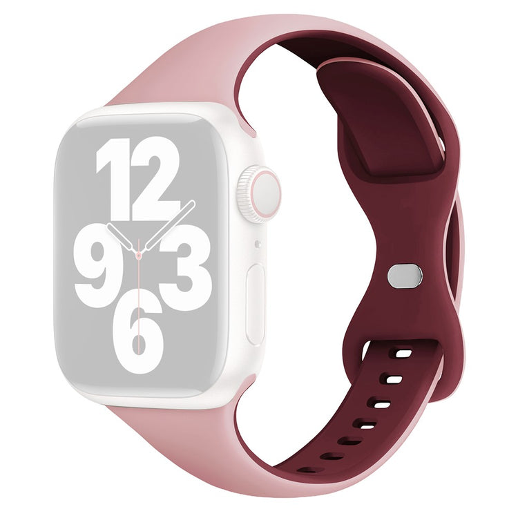 Super Holdbart Silikone Universal Rem passer til Apple Smartwatch - Pink#serie_3