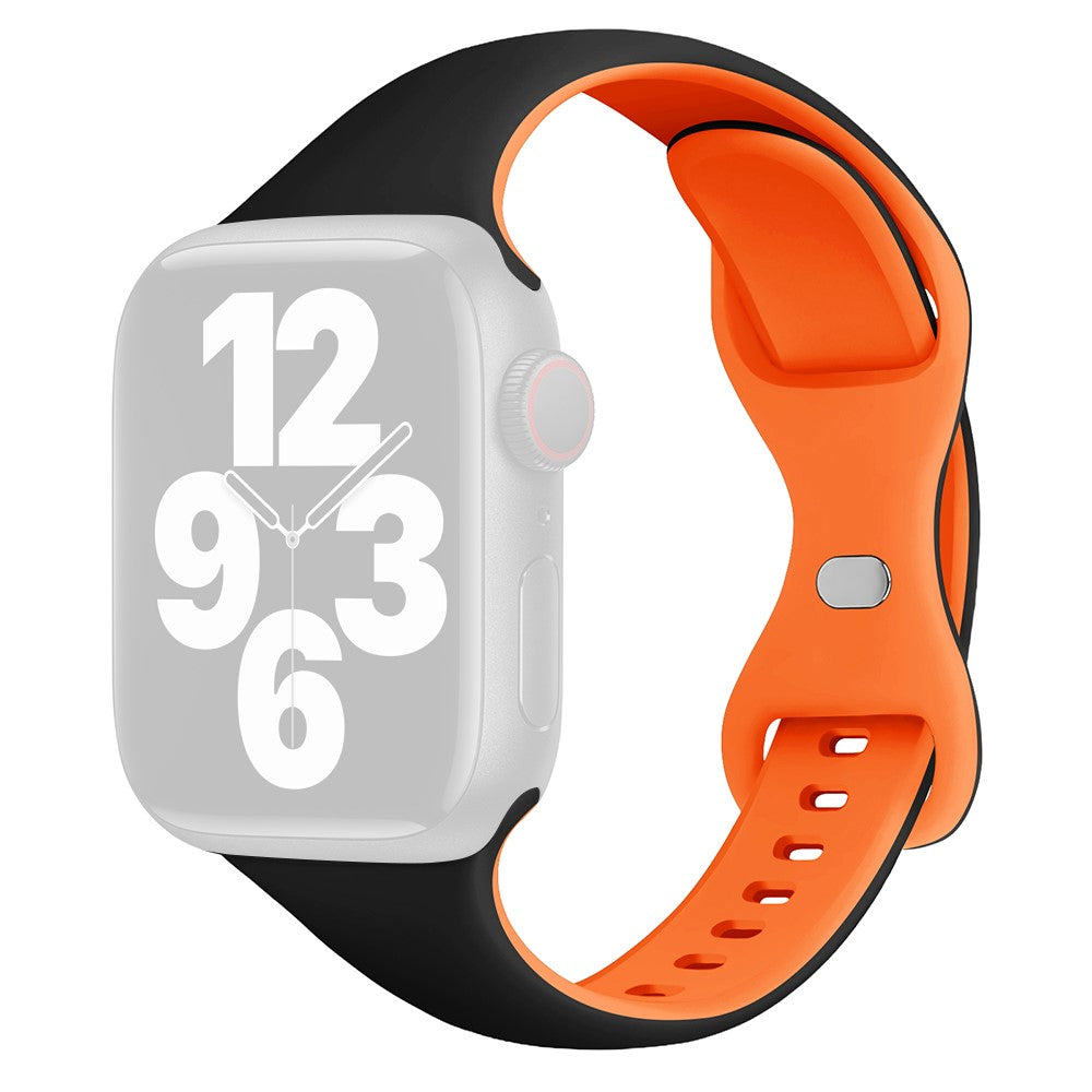 Super Holdbart Silikone Universal Rem passer til Apple Smartwatch - Orange#serie_8