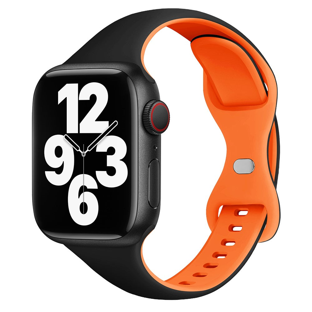 Super Holdbart Silikone Universal Rem passer til Apple Smartwatch - Orange#serie_8