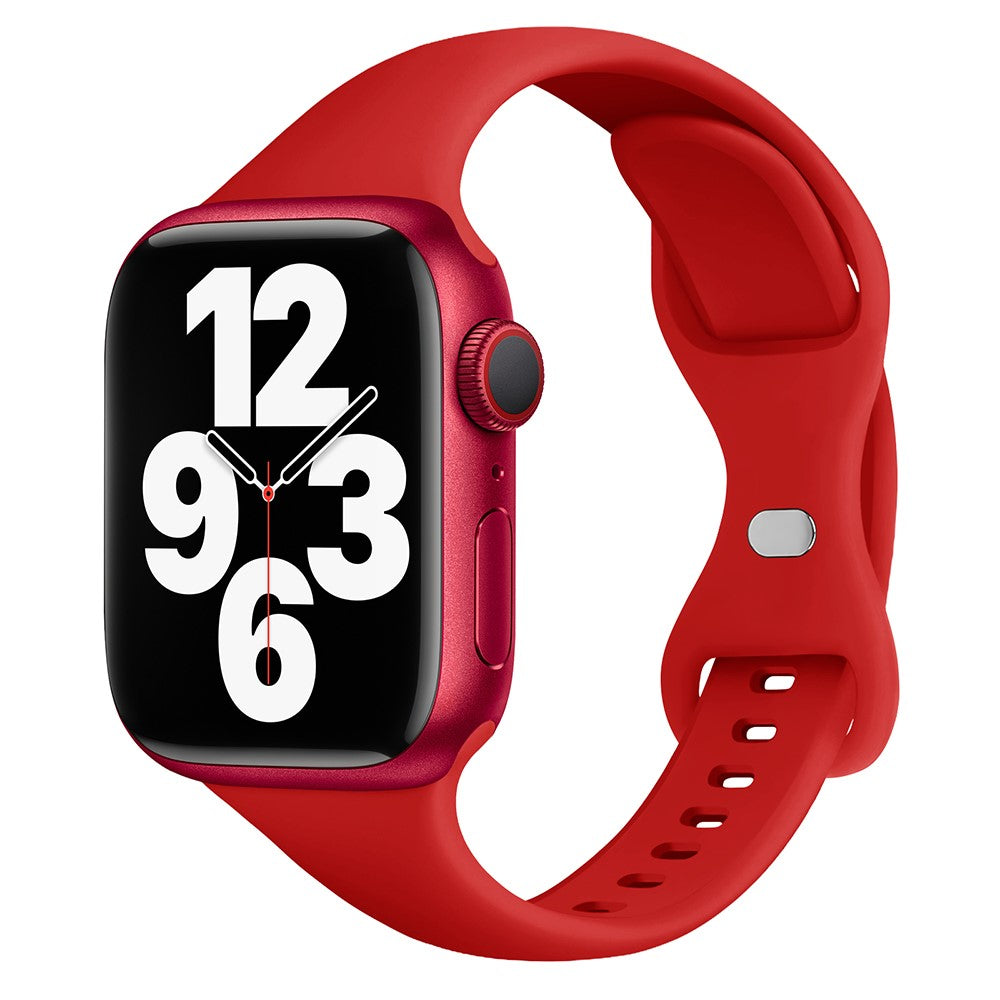 Super Holdbart Silikone Universal Rem passer til Apple Smartwatch - Rød#serie_9