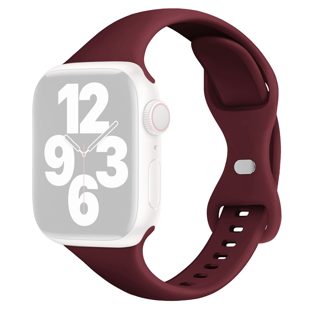Super Holdbart Silikone Universal Rem passer til Apple Smartwatch - Rød#serie_11