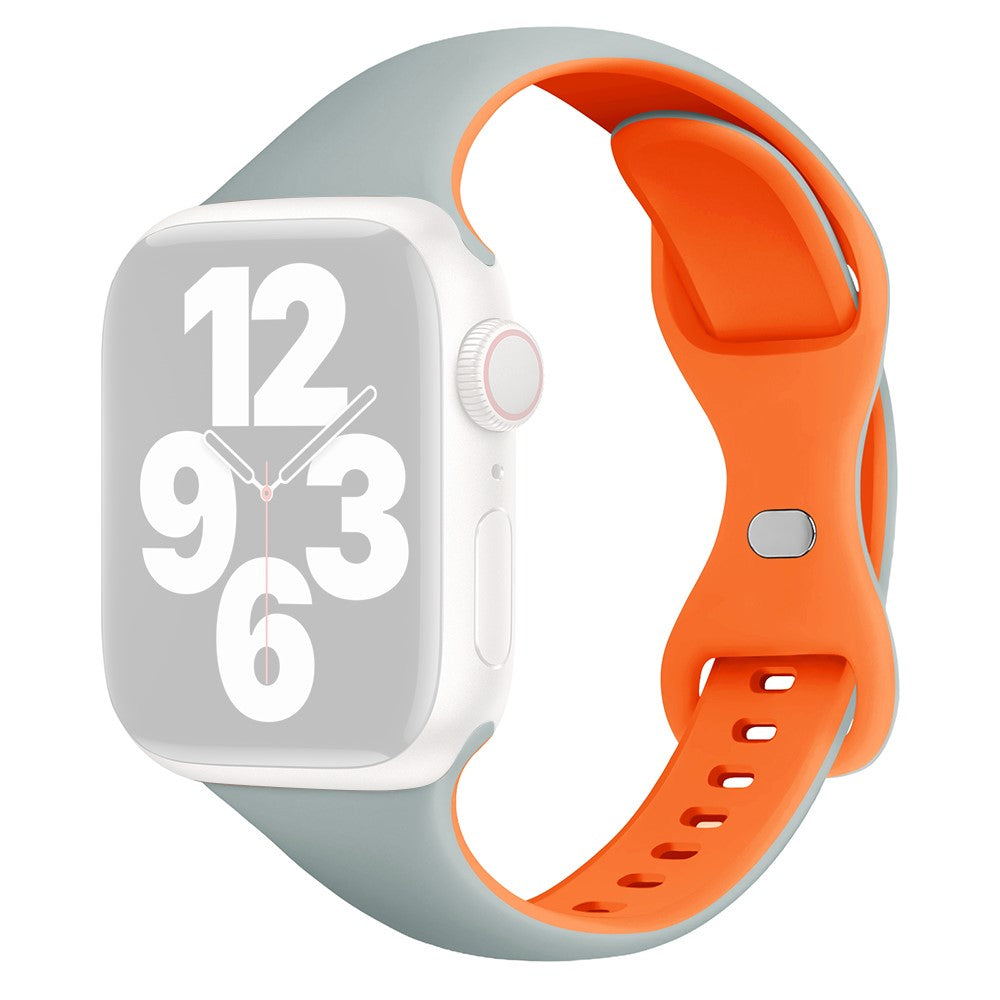 Super Holdbart Silikone Universal Rem passer til Apple Smartwatch - Orange#serie_20