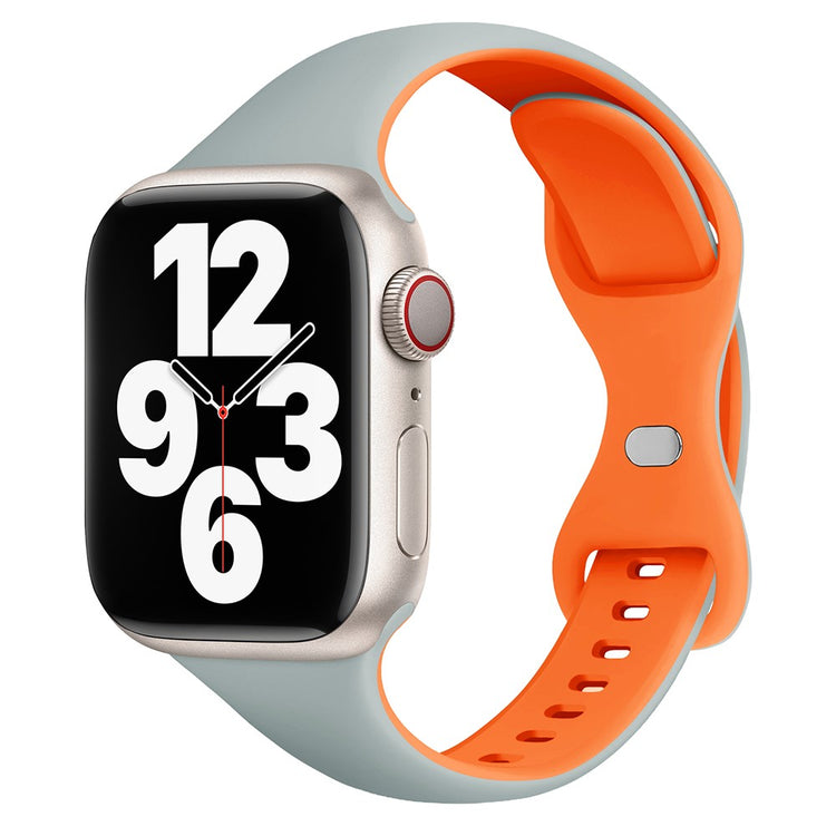Super Holdbart Silikone Universal Rem passer til Apple Smartwatch - Orange#serie_20