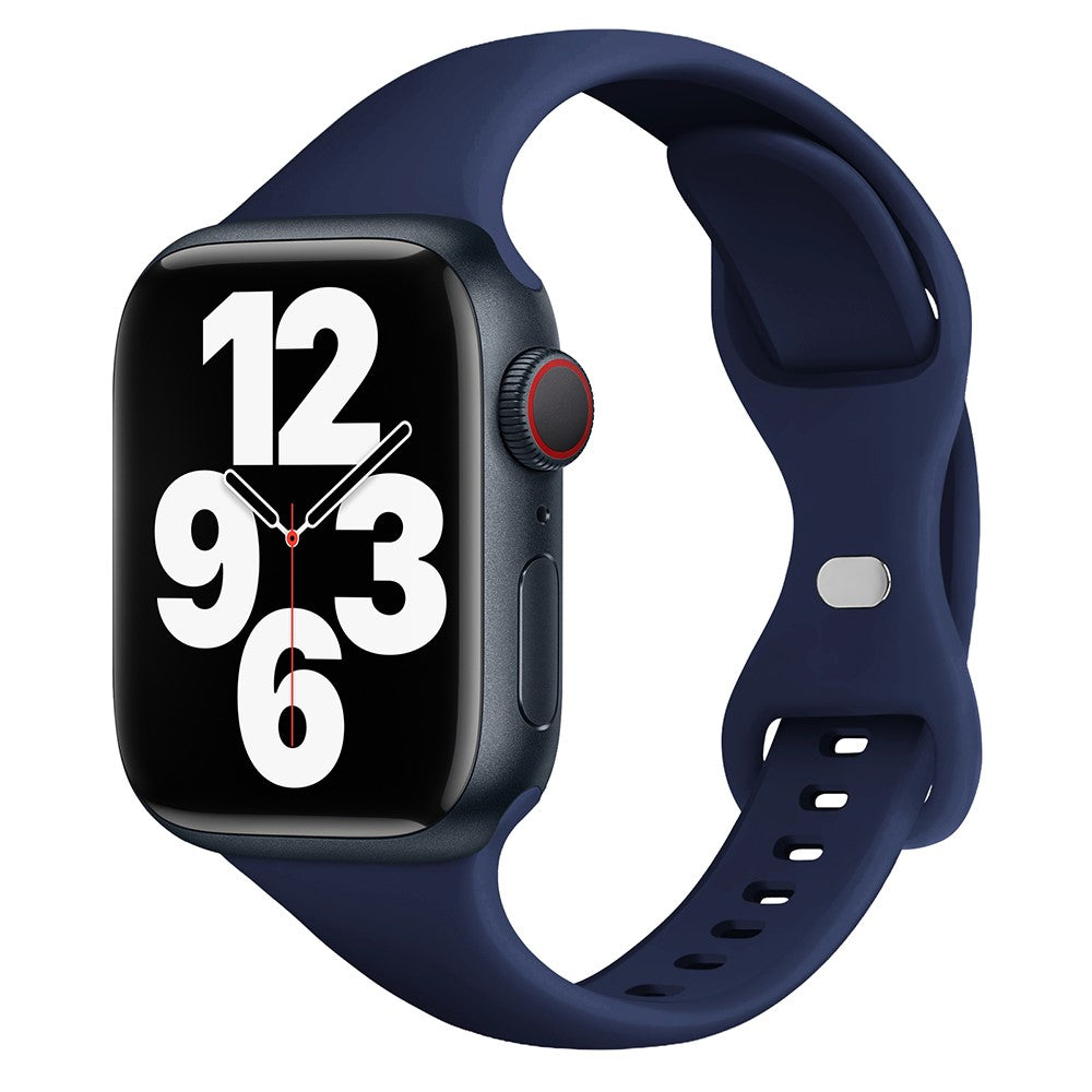 Super Holdbart Silikone Universal Rem passer til Apple Smartwatch - Blå#serie_23
