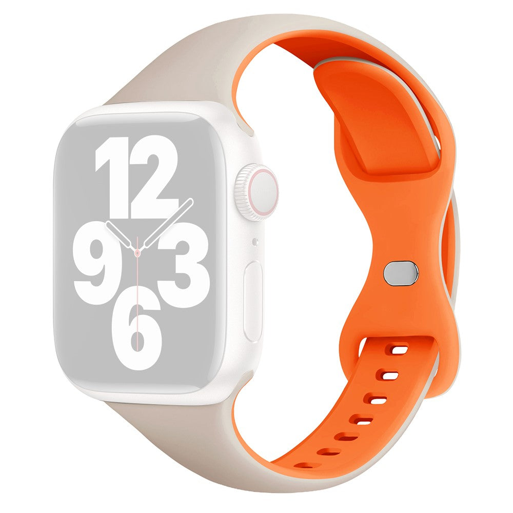 Super Holdbart Silikone Universal Rem passer til Apple Smartwatch - Orange#serie_24