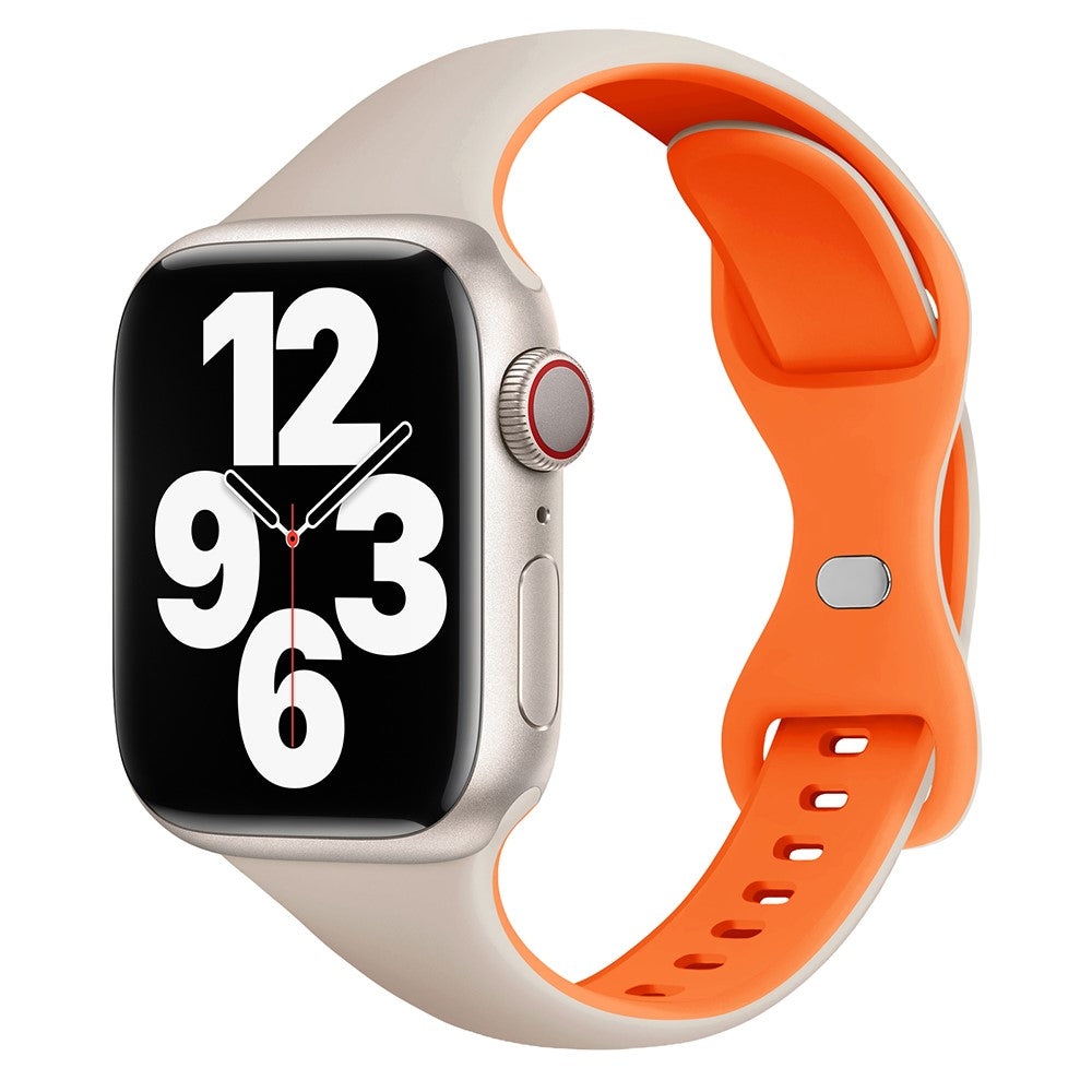 Super Holdbart Silikone Universal Rem passer til Apple Smartwatch - Orange#serie_24