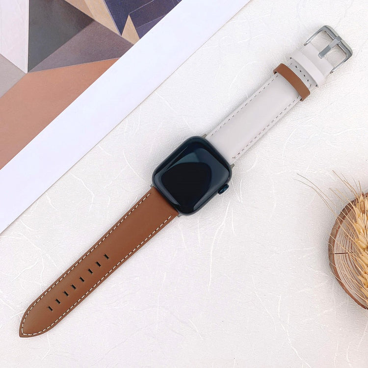 Meget Nydelig Ægte Læder Universal Rem passer til Apple Smartwatch - Brun#serie_4