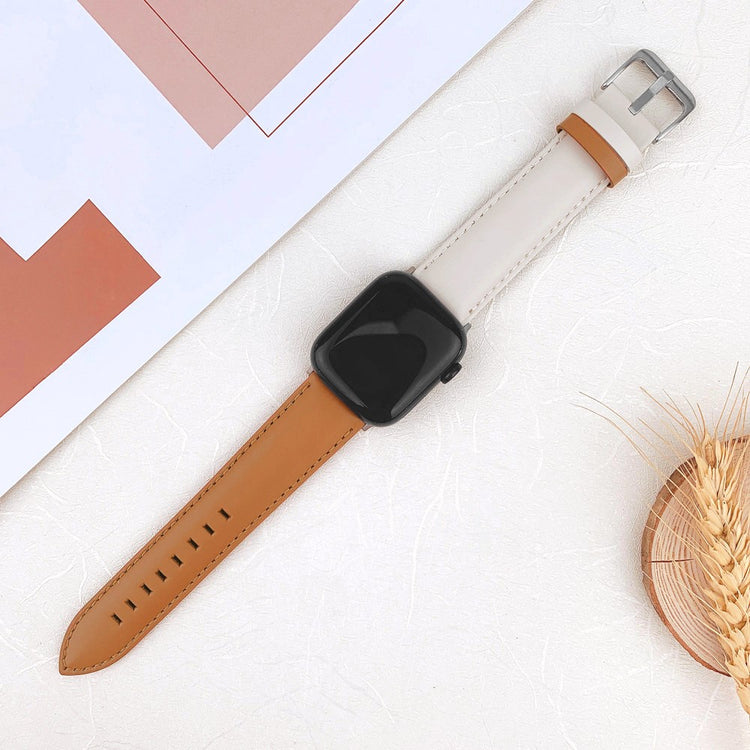 Meget Nydelig Ægte Læder Universal Rem passer til Apple Smartwatch - Brun#serie_10