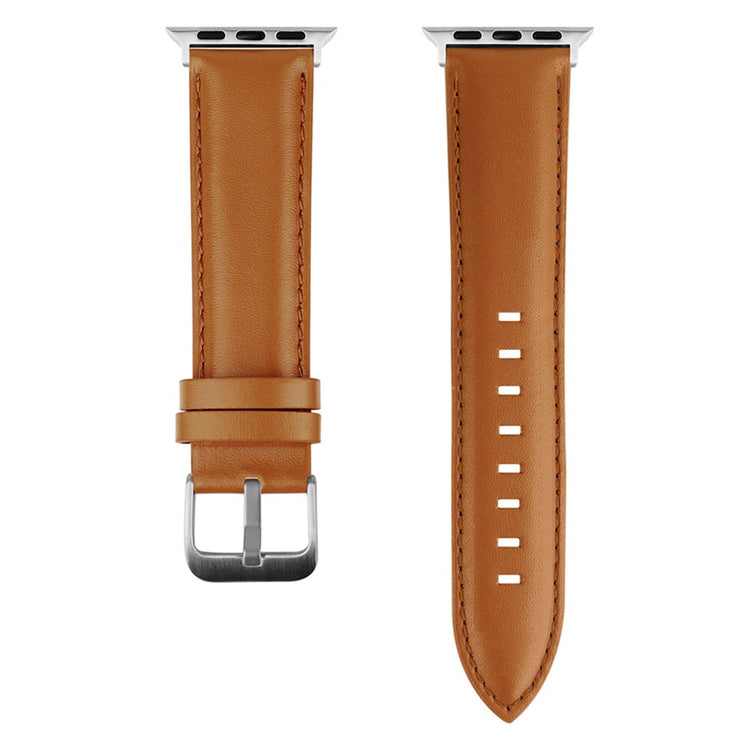 Meget Nydelig Ægte Læder Universal Rem passer til Apple Smartwatch - Brun#serie_11